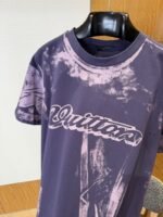 LV Tie-Dye Print Letter Crew Neck Short-Sleeve T-Shirt 2 - 图片 5