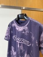 LV Tie-Dye Print Letter Crew Neck Short-Sleeve T-Shirt 2 - 图片 6