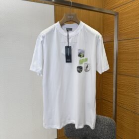 Dior Embroidered Jacquard Crew Neck Short-Sleeve T-Shirt 2