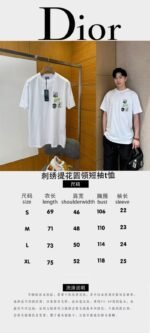 Dior Embroidered Jacquard Crew Neck Short-Sleeve T-Shirt 2 - 图片 10