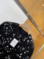 LV Droplet Print Letter Crew Neck Short Sleeve T-Shirt - 图片 3