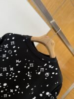 LV Droplet Print Letter Crew Neck Short Sleeve T-Shirt - 图片 5