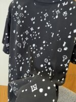 LV Droplet Print Letter Crew Neck Short Sleeve T-Shirt - 图片 8
