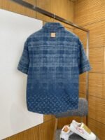 LV Jacquard Gradient Denim Short-Sleeve Shirt - 图片 2