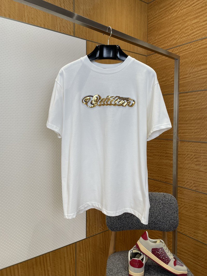 wsxc1773279224718_0.jpg LV Sequined Letter Logo Short-Sleeve T-Shirt 1 - 图片 1