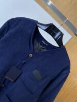 LV Pocket Leather Label V-Neck Cardigan Jacket - 图片 3