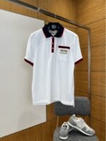 Gucci Branded Label Pocket Trim Short-Sleeve Polo Shirt 1