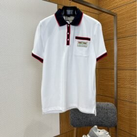 Gucci Branded Label Pocket Trim Short-Sleeve Polo Shirt 1