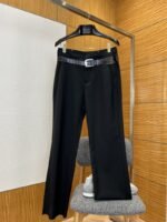Prada Straight-Leg Belted Trousers