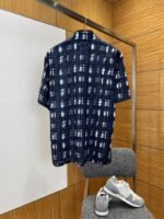 Prada Hand-Painted Checkered Short-Sleeve Collared Shirt - 图片 2