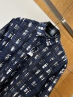 Prada Hand-Painted Checkered Short-Sleeve Collared Shirt - 图片 3