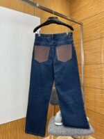 LV Long Straight-Leg Distressed Jeans - 图片 2