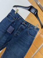 LV Long Straight-Leg Distressed Jeans - 图片 3