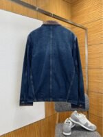 LV Single-Button Pocket Lapel Denim Jacket - 图片 2