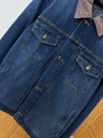 LV Single-Button Pocket Lapel Denim Jacket - 图片 4