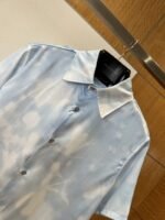 LV Tie-Dye Gradient Collared Short-Sleeve Shirt - 图片 3