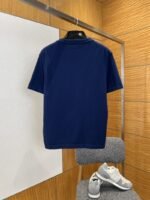 LV Logo Embroidered Knit Short-Sleeve T-Shirt 3 - 图片 2