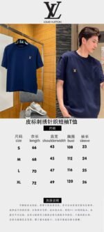 LV Logo Embroidered Knit Short-Sleeve T-Shirt 3 - 图片 10