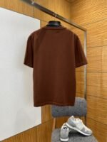 LV Logo Embroidered Knit Short-Sleeve T-Shirt 4 - 图片 2