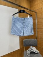Dior All-Over Logo Drawstring Casual Shorts 1