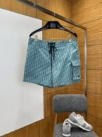 Dior All-Over Logo Drawstring Casual Shorts 2