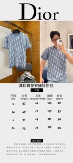 Dior All-Over Print Knit Short-Sleeve T-Shirt - 图片 10
