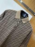 Fendi Double F All-Over Print Short-Sleeve Collared Polo Shirt 1 - 图片 3