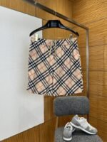 Prada Classic Checkered Drawstring Casual Shorts