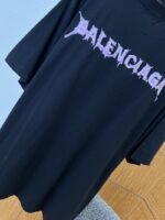 Balenciaga Gothic-Style Letter Embroidered Crew-Neck Short-Sleeve T-Shirt - 图片 7