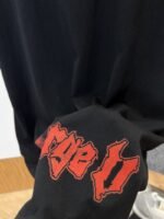 Balenciaga Gothic-Style Letter Print Embroidered Short-Sleeve T-Shirt 2 - 图片 8
