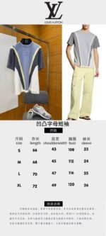 LV Embossed Letter Short-Sleeve T-Shirt - 图片 10