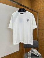 LV Pin Embroidered Knit Short-Sleeve T-Shirt 3