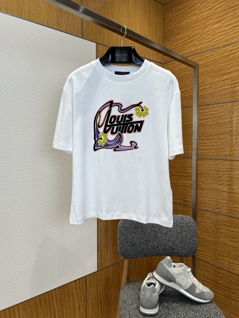 wsxc1775620123067_0.jpg LV Graffiti Floral Print Short-Sleeve T-Shirt - 图片 1