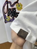 LV Graffiti Floral Print Short-Sleeve T-Shirt - 图片 8