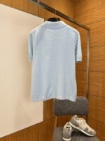 LV Checkered Jacquard Knit Short-Sleeve Polo Shirt 2 - 图片 2