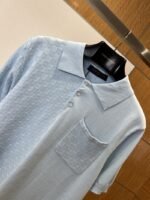 LV Checkered Jacquard Knit Short-Sleeve Polo Shirt 2 - 图片 3