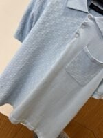 LV Checkered Jacquard Knit Short-Sleeve Polo Shirt 2 - 图片 4