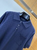 LV Checkered Jacquard Knit Short-Sleeve Polo Shirt 3 - 图片 3