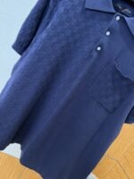 LV Checkered Jacquard Knit Short-Sleeve Polo Shirt 3 - 图片 4