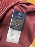 LV Gold-Embossed Zipper Stand-Up Collar Luxury Leather Jacket - 图片 9