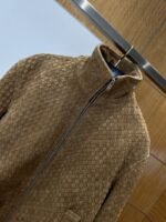 Bottega Veneta Classic Woven Stand-Up Collar Leather Jacket 2 - 图片 3