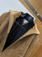 Bottega Veneta Classic Woven Stand-Up Collar Leather Jacket 2 - 图片 5