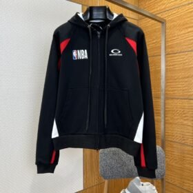 Balenciaga X Nba Color-Blocked Hooded Zip-Up Sweatshirt 2