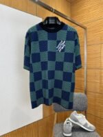 LV Classic Checkered Jacquard Knit Short-Sleeve T-Shirt 1