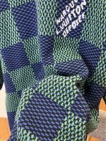 LV Classic Checkered Jacquard Knit Short-Sleeve T-Shirt 1 - 图片 5