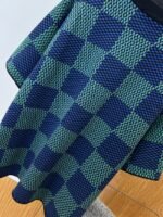LV Classic Checkered Jacquard Knit Short-Sleeve T-Shirt 1 - 图片 7