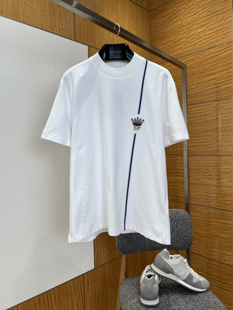 wsxc1775694205101_0.jpg LV Crown Embroidered Twill Crew-Neck Short-Sleeve T-Shirt - 图片 1