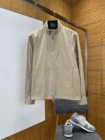 Dior Micro-Logo Embroidered Stand-Collar Jacket