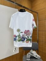 Fendi Short-Sleeve T-Shirt with Alphabet Floral Print - 图片 2