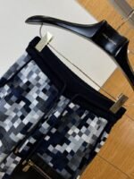 LV Pixel Check Patchwork Knit Drawstring Shorts - 图片 3